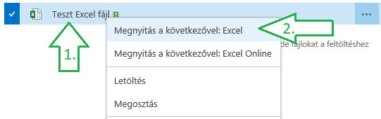 Megynitás sajátgépre telepített Excelben